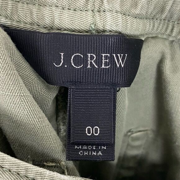 J. Crew | Army Green Ankle Zipper Skinny Pants Size 00 - Picture 7 of 9